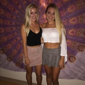 White LF crop top